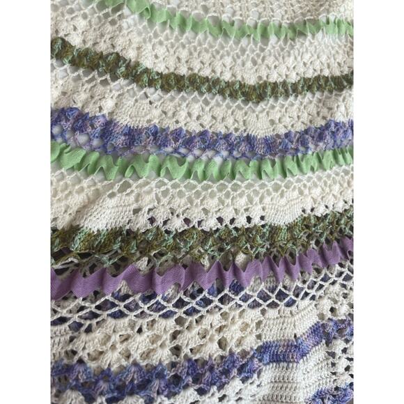 CYNTHIA STEFFE SKIRT CROCHET SZ S COTTON RUFFLE WAVY AESTHETIC COTTAGE CORE - Picture 4 of 16